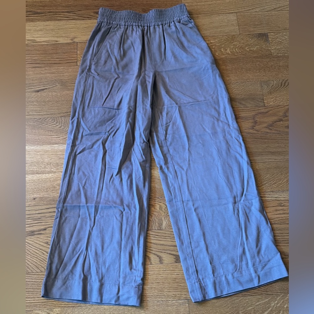 Madewell Casual Wide-Leg Pants in dark tan sz XS NWOT